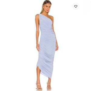 Norma Kamali Diana Gown in Celestial Blue